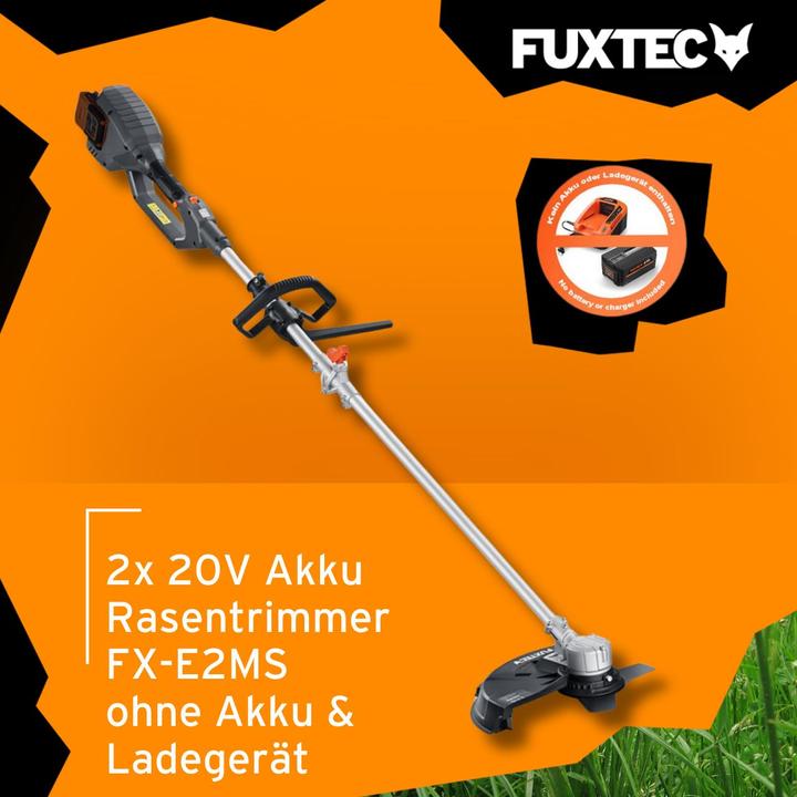 Immagine prodotto Fuxtec Decespugliatore a batteria da 40V FX-E2MS (Filo di taglio, Lama per taglio metalli)