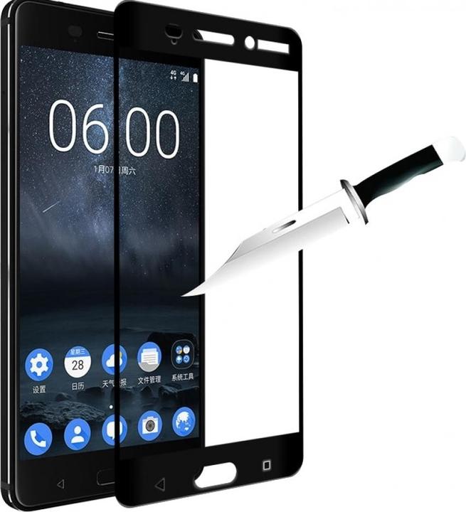 Actual product image Screenguard Nokia 8 Full Screen Protective Glass Film 2.5D 9H (1 Piece, Nokia 8)