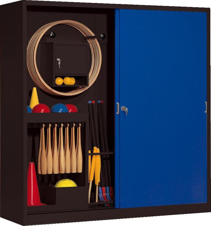 Immagine prodotto C+P Armadietto per attrezzature sportive (HxLxP: 195x190x60 cm, con porte scorrevoli in lamiera piena