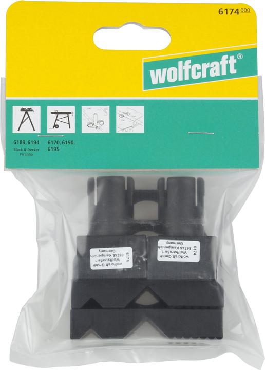 Produktbild wolfcraft Spannbacken-Set zum Flach- und Rundspannen, 4-tlg. (Kunststoff)
