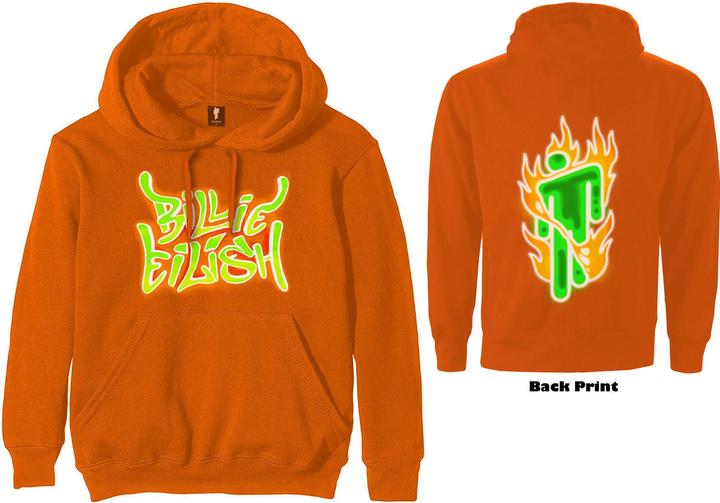 Actual product image Billie Eilish Airbrush Flames Blohsh (XL)
