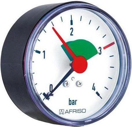 Image du produit Afriso Manomètre à tube manométrique HZ 63 axial boîtier-d= 63mm, G 3/8 B, 0-4 bar