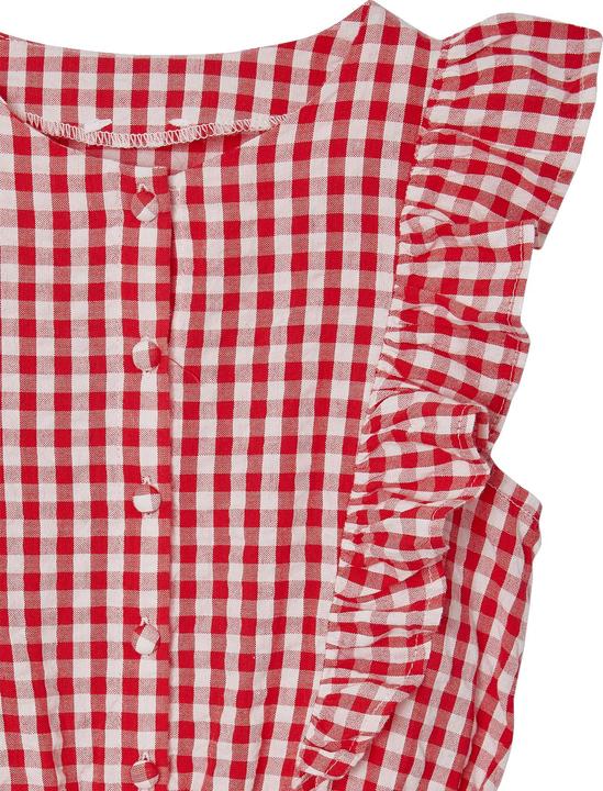 Produktbild Vertbaudet Karierter Mädchen Jumpsuit mit Volants (122)