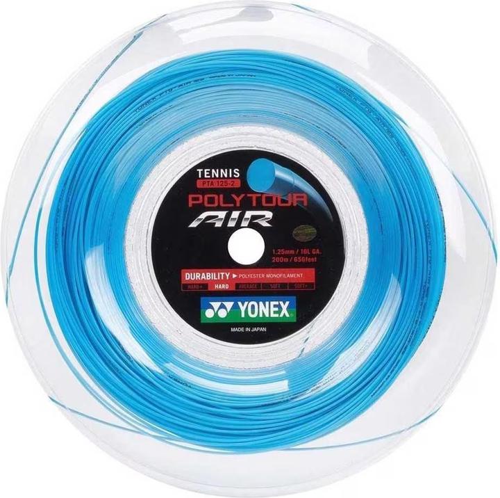 Actual product image Yonex TPTAIR125-2 Poly Tour AIR 125 roll 200m light blue, 1.25mm
