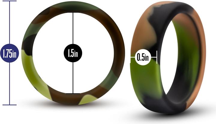 Actual product image Blush Performance Silicone Camo Cock Ring (4.40 cm)
