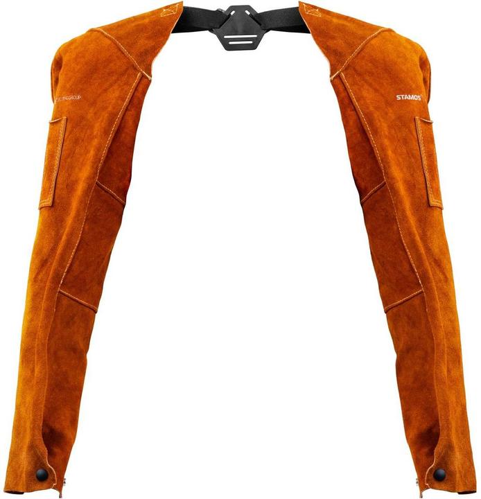 Actual product image Stamos Welders Sleeves - cow split leather - 70/57 x 16/26 cm