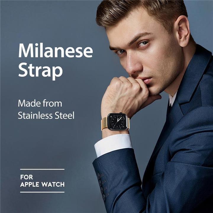 Actual product image Dux Ducis Milanese Pro Bracelet Apple Watch 42/44/45/49MM - Gold (42 mm, 45 mm, 49 mm, 44 mm, Stainless steel)