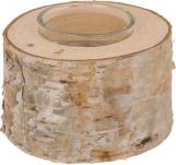 Image du produit Ootb Tronc d'arbre décoratif avec insert de bougie (8 x 8 x 5 cm)