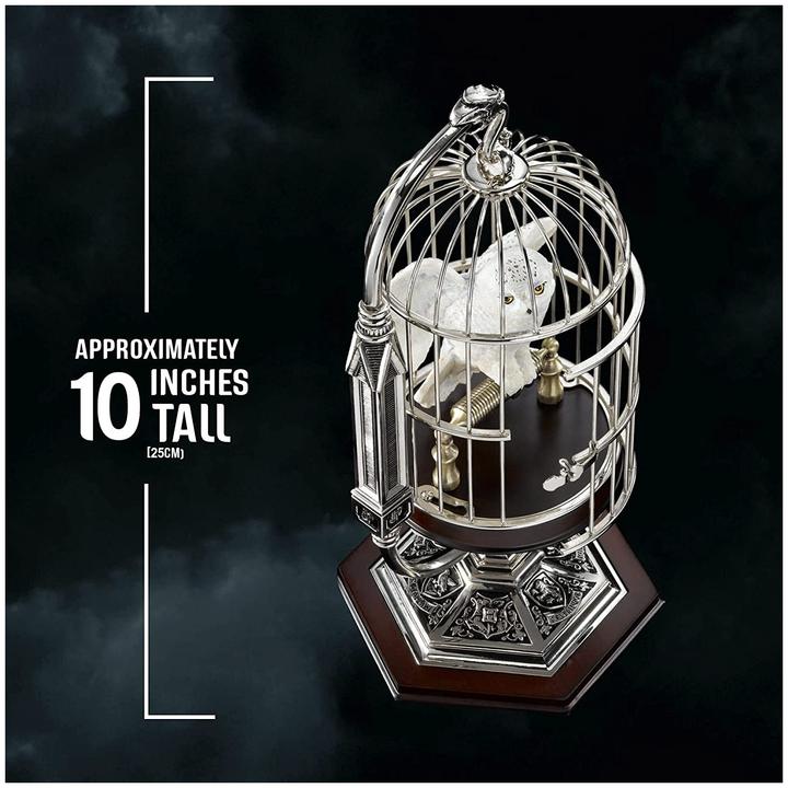 Actual product image Noble Collection Harry Potter miniature Hedwig in a cage