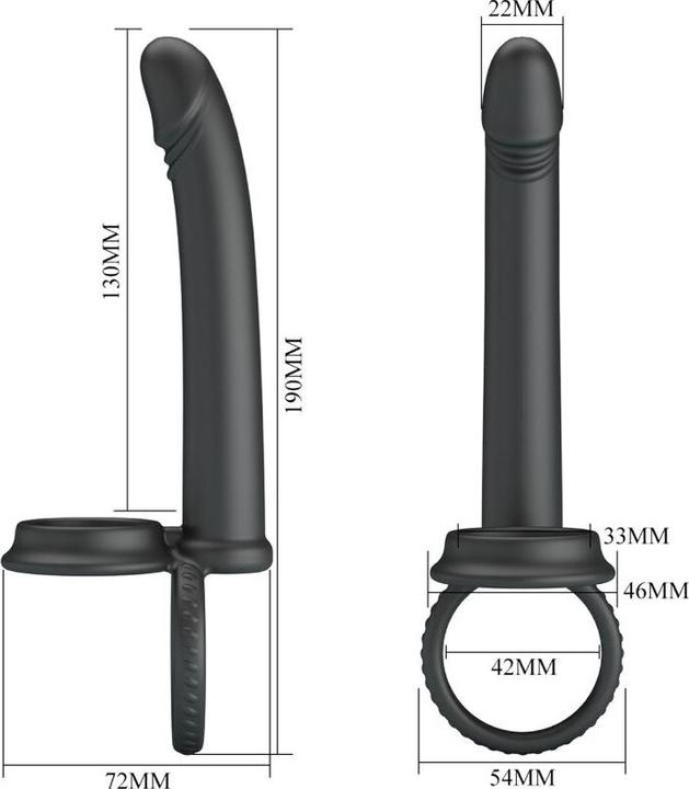 Immagine prodotto Pretty Love Dillion Double Penetration Double Cock Ring Black