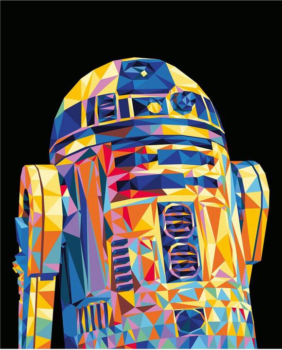 Actual product image Ravensburger CreArt - Painting by numbers - Star Wars - R2-D2