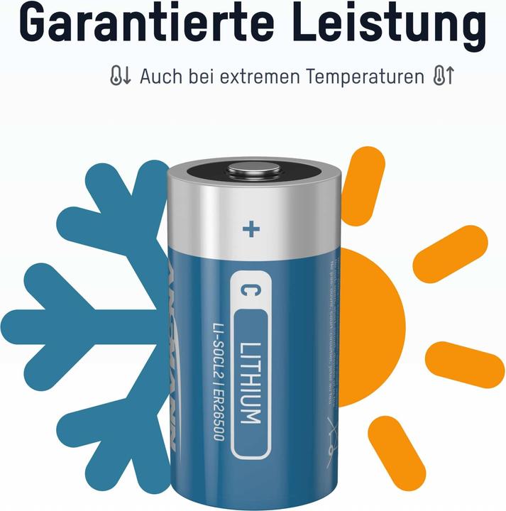 Immagine prodotto Ansmann Batteria C ER26500 3,6V Litio cloruro di tionile (1 pz.)