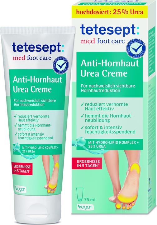 Image du produit Tetesept Crème pour les pieds contre les callosités 75 ml (Crème et gel pour les pieds, 75 ml)