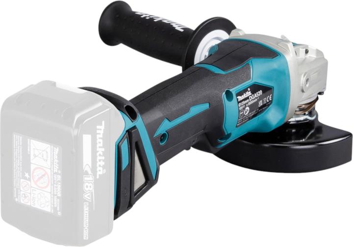 Produktbild Makita DGA 520 RTJX1 Akku Winkelschleifer 18 V 125 mm X-LOCK Brushless + 2x Akku 5,0 Ah + Ladegerät (125 mm)