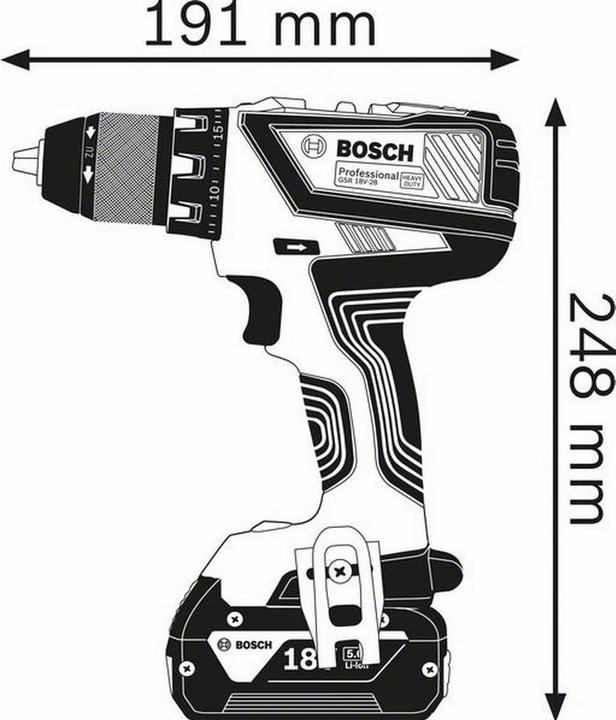 Produktbild Bosch Professional Akku-Bohrschrauber GSR 18V-28, Solo Version, L-BOXX (Akkubetrieb)