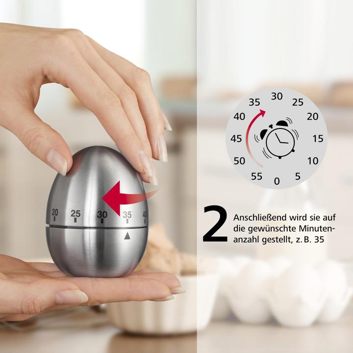 Actual product image Xavax kitchen timer egg timer, stainless steel