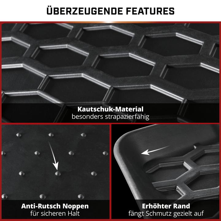 Actual product image Walser Rubber mats for Mercedes Vito/Viano (V447) BJ 2014 today, 2-piece (2 front mats + 2 rear mats)