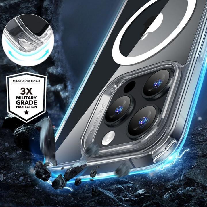 Actual product image ESR Classic Hybrid Halolock MagSafe Case + Tempered Glass for iPhone 16 Pro Max - Clear (Apple iPhone 16 Pro Max)