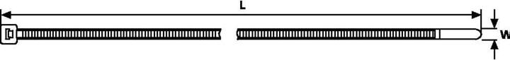 Actual product image HellermannTyton Cable tie 540x8,8mm T150M (Plastic cable ties, 530 mm, 25 pcs.)