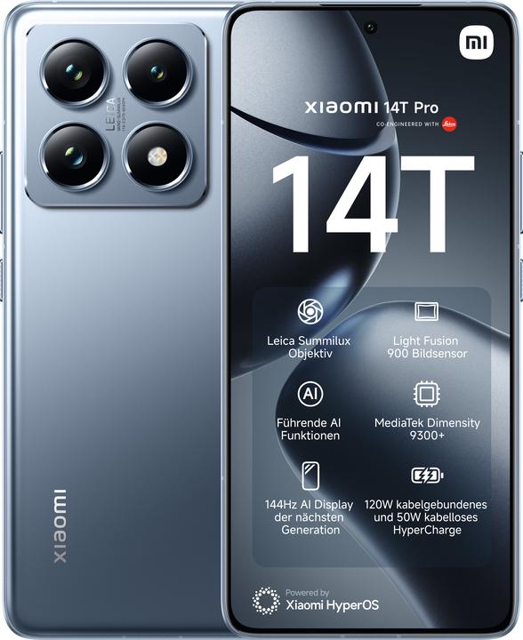 Xiaomi 14T Pro (512 Go, Bleu Titan, 6.67", Double SIM, 50 Mpx, 5G)