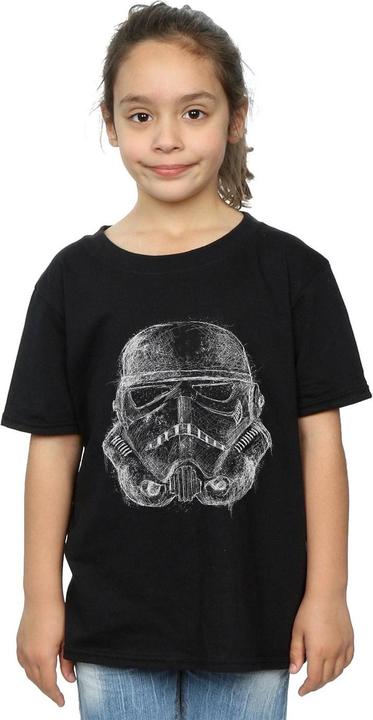 Immagine prodotto Star Wars Stormtrooper Scribble Helmet Maglietta Ragazze (152, 158)