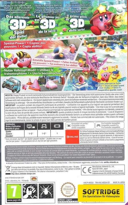 Actual product image Nintendo Kirby and the Forgotten Land (Switch, Multilingual)