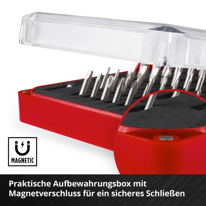 Image du produit Einhell 115040 Jeu d'embouts 114 pièces Spanner, JIS, T-Profil, Gamebit, Sim-Eject-Bit (Gamebit, cruciforme Phillips, Profilé en T, Hexagonal, Tendeur, Fente, Tri-point : 2, Pentalobe, Triangle, Bit Sim-Eject, JIS)
