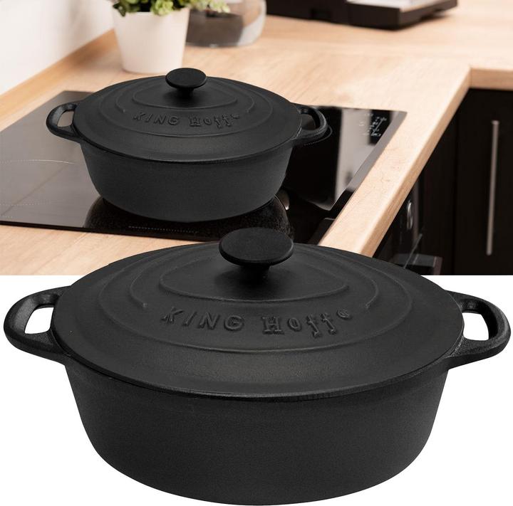 Produktbild Kinghoff Cast iron frying pan 33cm 6,2L KH-1111 (Bräter + Schmortopf, Gusseisen)