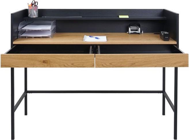 Produktbild Mendler Schreibtisch HWC-J79, 120x50cm Holz Metall, Eiche-Optik