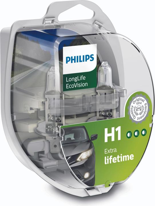 Produktbild Philips LongLife EcoVision 12258LLECOS2 Fahrzeugscheinwerferlampe (H1)