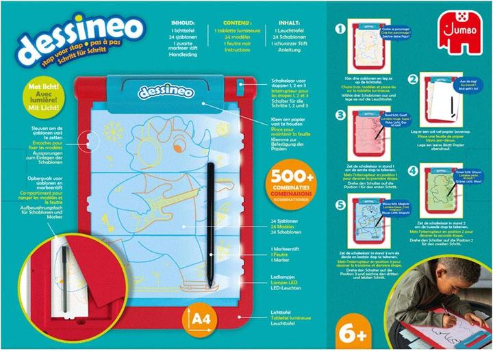 Immagine prodotto Jumbo Personaggi di Dessineo Tavolo da disegno passo dopo passo