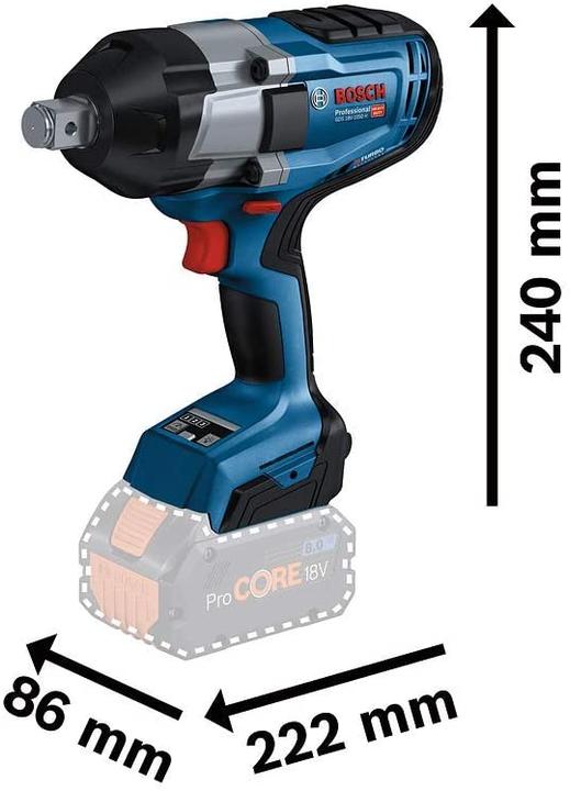 Produktbild Bosch Professional Akku-Drehschlagschrauber GDS 18V-1050 H, 2 Akku ProCORE18V 5.5Ah, Ladg., L-BOXX (Akkubetrieb)