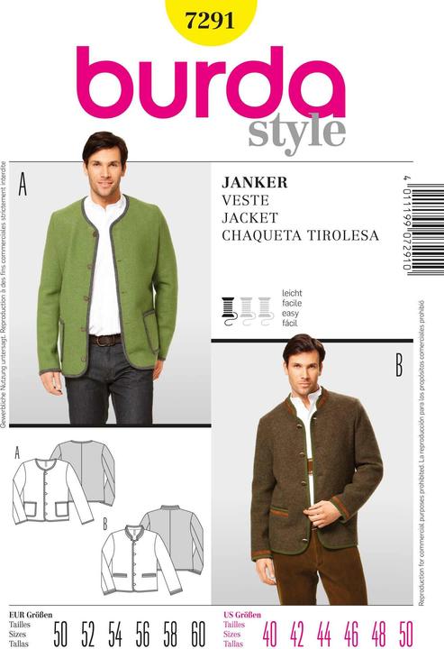 Produktbild Schnittmuster Jacke Janker