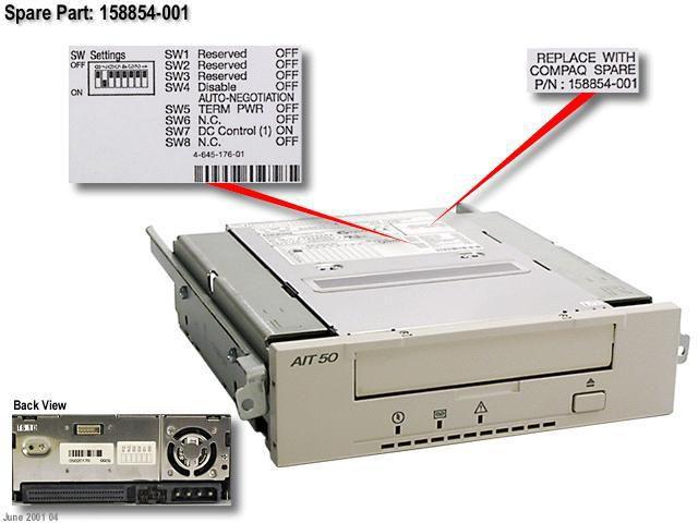 Actual product image HPE DRV,AIT,50/100GB,5.25 (0.10 TB, 5.25")