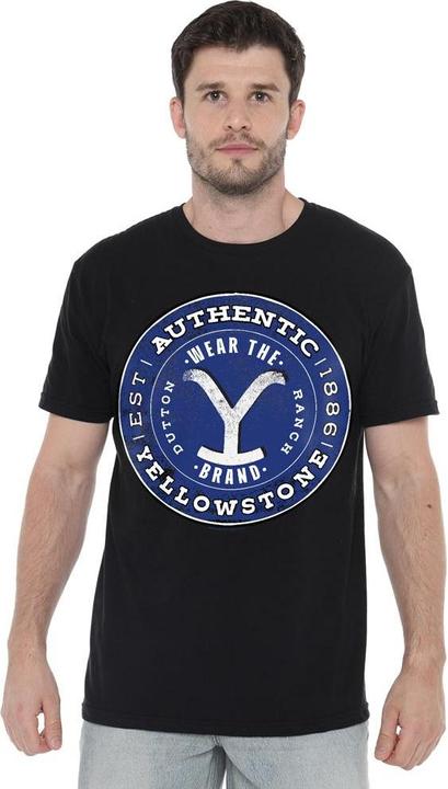 Immagine prodotto Yellowstone Authentic Blue Maglietta Distintivo Uomo (4XL)
