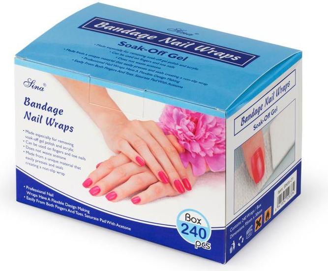 Actual product image You Nails Nail Wraps Bandage 95 mm x 30 mm (Artificial nails, Silver, White)