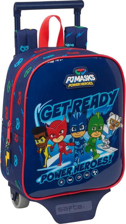 PJ Masks Schulrucksack mit Rädern Ready Marineblau 22 x 27 x 10 cm