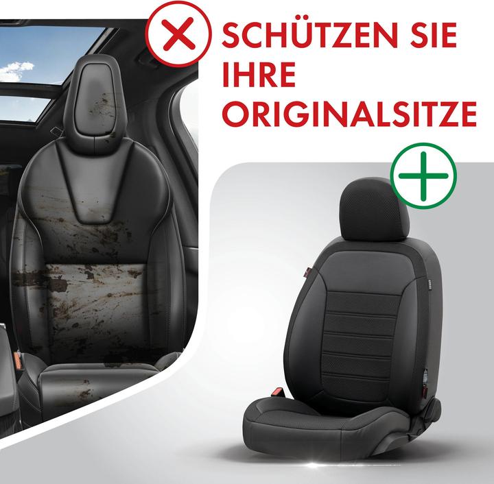 Image du produit Walser Housse de siège pour VW Tiguan (5N) 09/2007-07/2018, 2 housses de siège individuelles