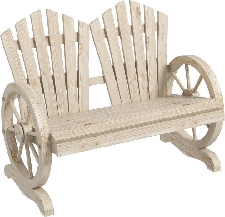Image du produit Outsunny Banc de jardin en forme de roue de chariot
