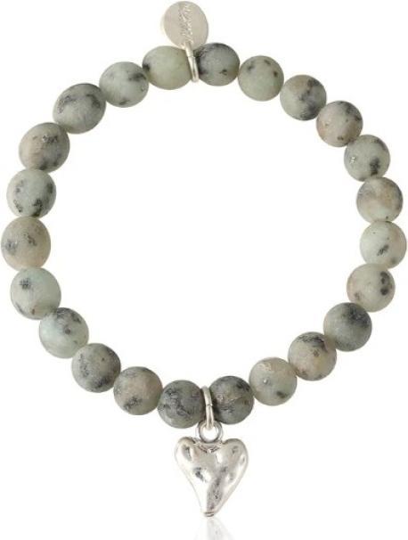 Produktbild Andreani Armband aus echtem Kiwi Jaspis mit Herzanhänger von