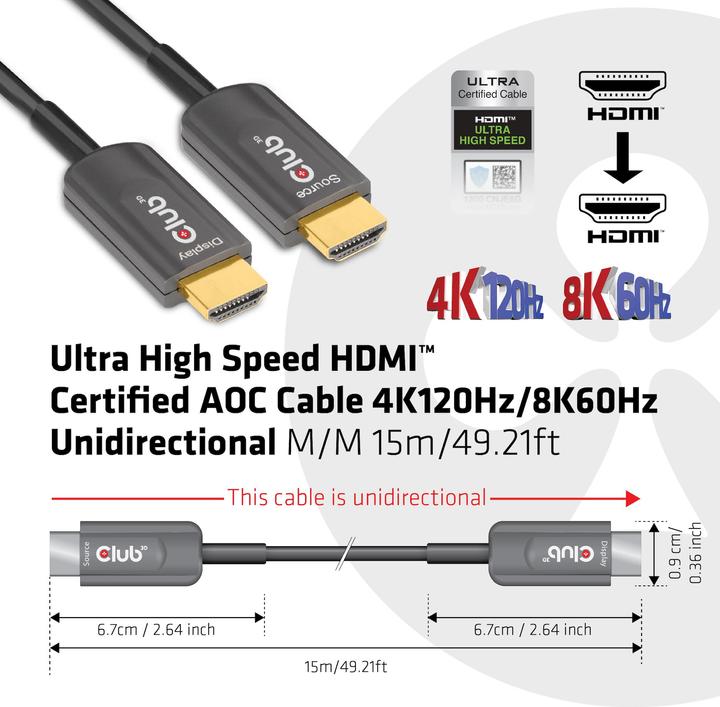 Produktbild Club 3D HDMI (Typ A) — HDMI (Typ A) (15 m, HDMI)