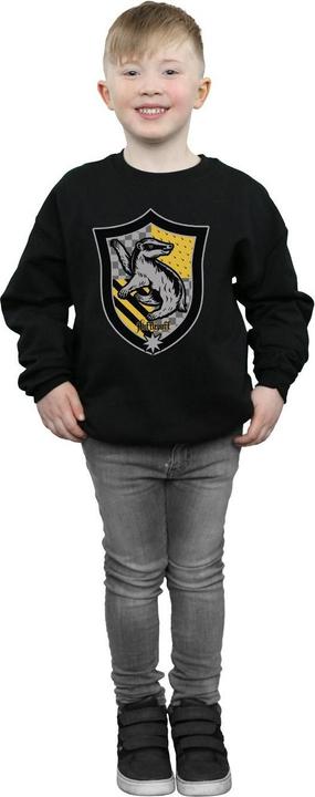 Actual product image Boys Hufflepuff Crest Flat Sweatshirt (140, 146)