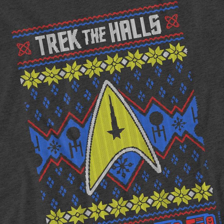 Produktbild Trek the Halls Ugly TShirt weihnachtliches Design (L)