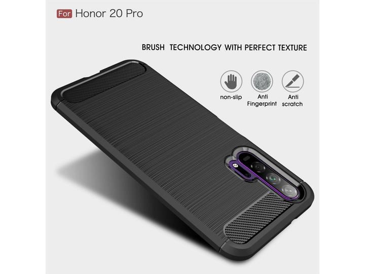 Image du produit Screenguard Housse Honor 20 Pro Carbon Brushed Soft TPU (Honor 20 Pro)