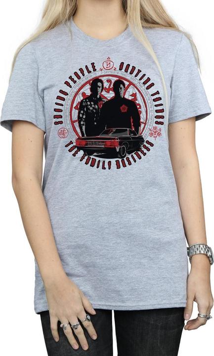 Actual product image Supernatural Womens/Ladies Family Business Cotton Boyfriend T-Shirt (L)