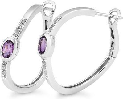 Immagine prodotto Breuning GIOIELLI PER LE ORECCHIE - E.AMETHYST/Brill. 0,16 Ct. H/si (Oro 750/18 K)