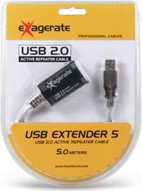 Produktbild Hamlet 5-Meter-Usb-2.0-Extender-Verlängerung mit aktivem Repeater (5 m)