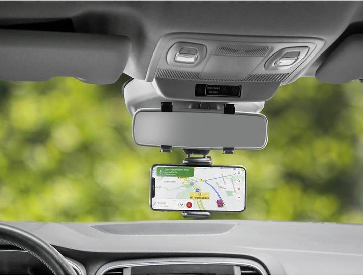 Actual product image Eufab Car smartphone holder with interior mirror attachment