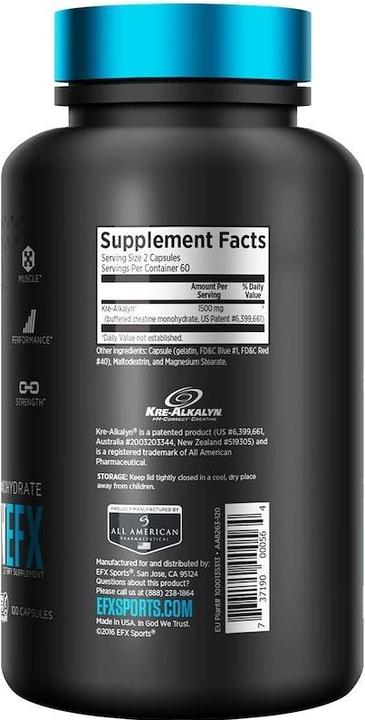 Image du produit EFX Kre-Alkalyn (240 pièce(s), Capsules, 1000 g)