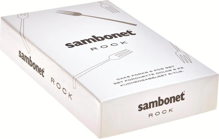 Image du produit Sambonet Rock Set de fourchettes à gâteau 6 pcs. (6 pièce(s), Set de couverts)